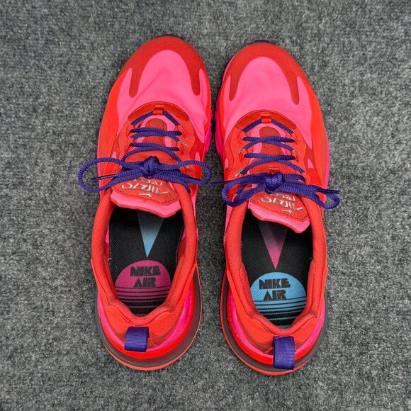 Nike Air Max 270 React Running Shoe Mens Size 10.5 Electronic Music Red Athletic - Picture 10 of 13